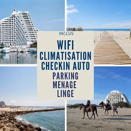 L'esprit Rooftop - Speciale Nouvel - Proche Du Ponant & - Parking & Climatisation L Linge De Maison & Wifi Inclus La Grande-Motte